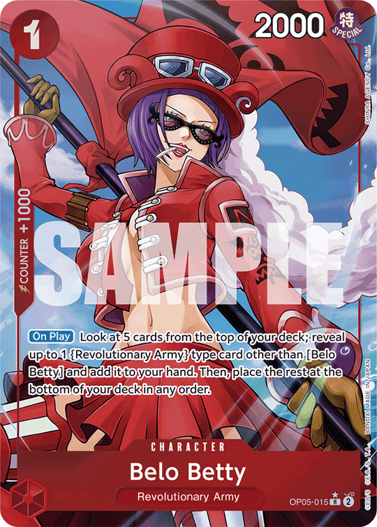 OP05-015, R, Belo Betty (Reprint) (Alternate Art V2)