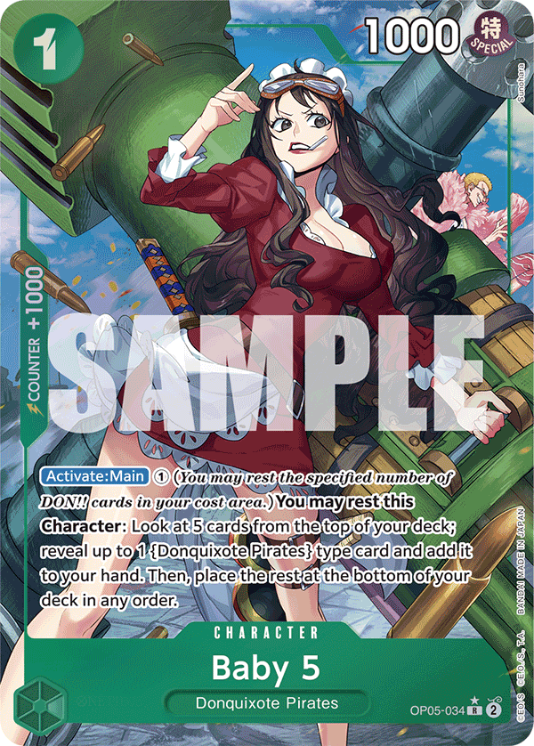 OP05-034, R, Baby 5 (Reprint) (Alternate Art V2)