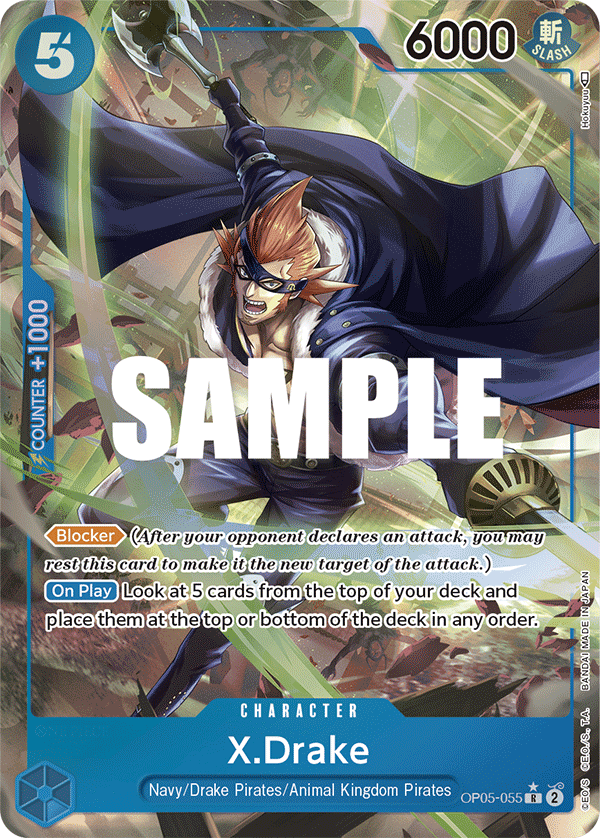 OP05-055, R, X.Drake (Alternate Art)