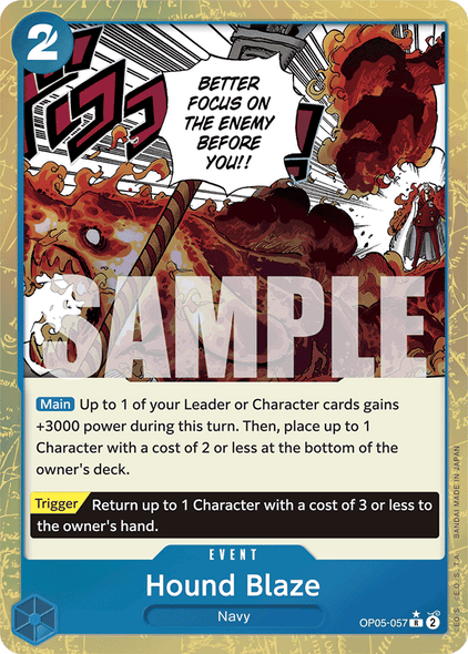 OP05-057, R, Hound Blaze (Reprint) (Alternate Art)