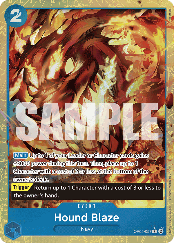 OP05-057, R, Hound Blaze (Reprint) (Alternate Art V2)
