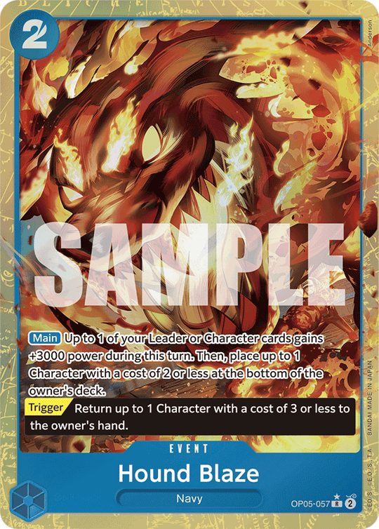 OP05-057, R, Hound Blaze (Reprint) (Alternate Art V2)