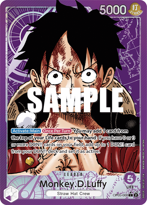 OP05-060, L, Monkey.D.Luffy (Alternate Art)