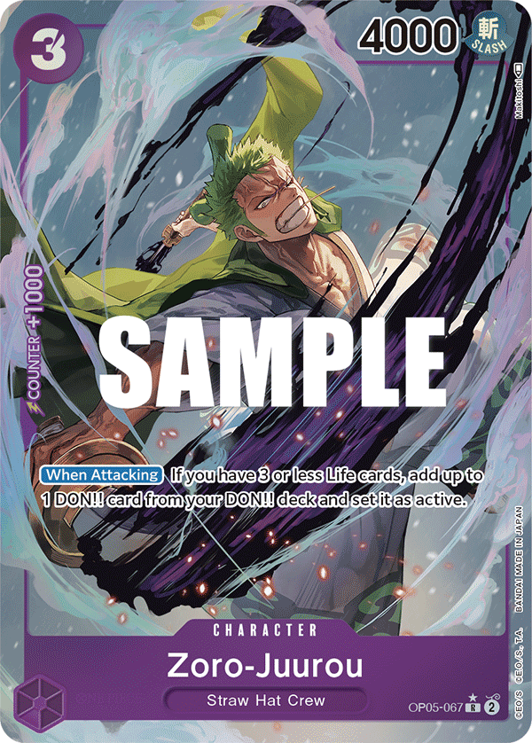 OP05-067, R, Zoro-Juurou (Alternate Art)