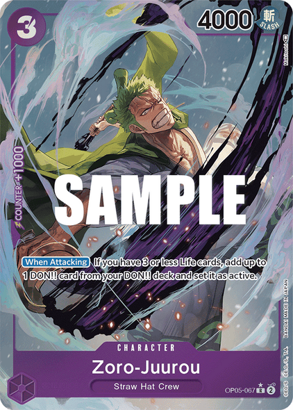 OP05-067, R, Zoro-Juurou (Alternate Art)
