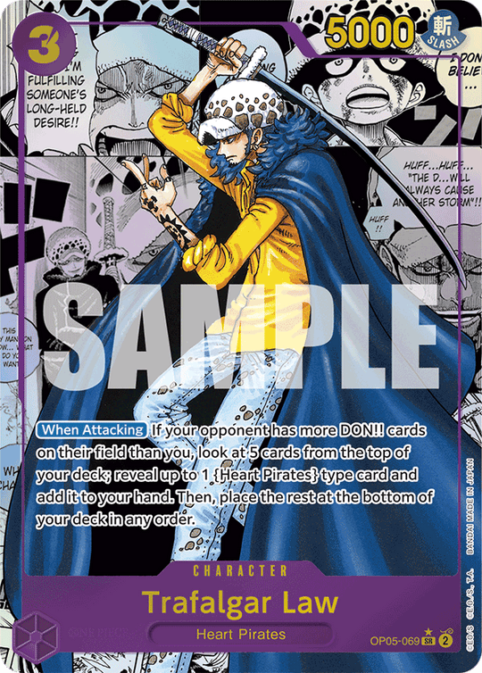OP05-069, SR, Trafalgar Law (Manga Rare Reprint)