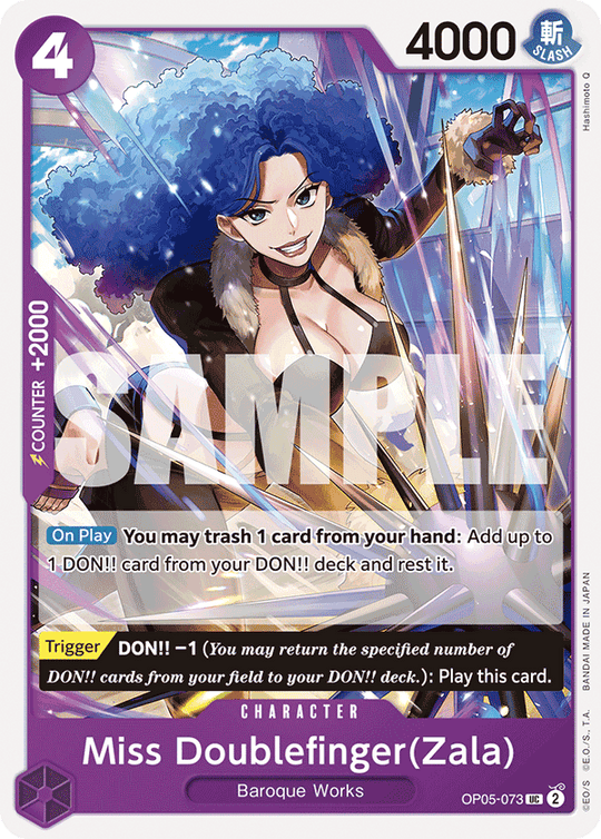 OP05-073, UC, Miss Doublefinger(Zala) (Reprint)