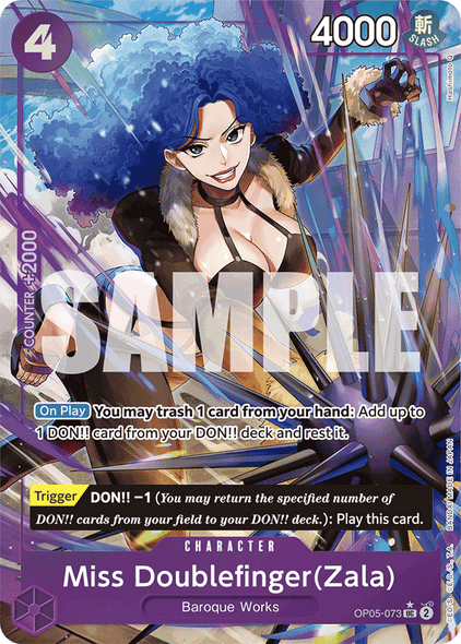 OP05-073, UC, Miss Doublefinger(Zala) (Reprint) (Alternate Art)