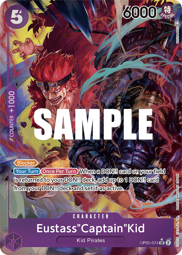 OP05-074, SR, Eustass"Captain"Kid (Alternate Art)