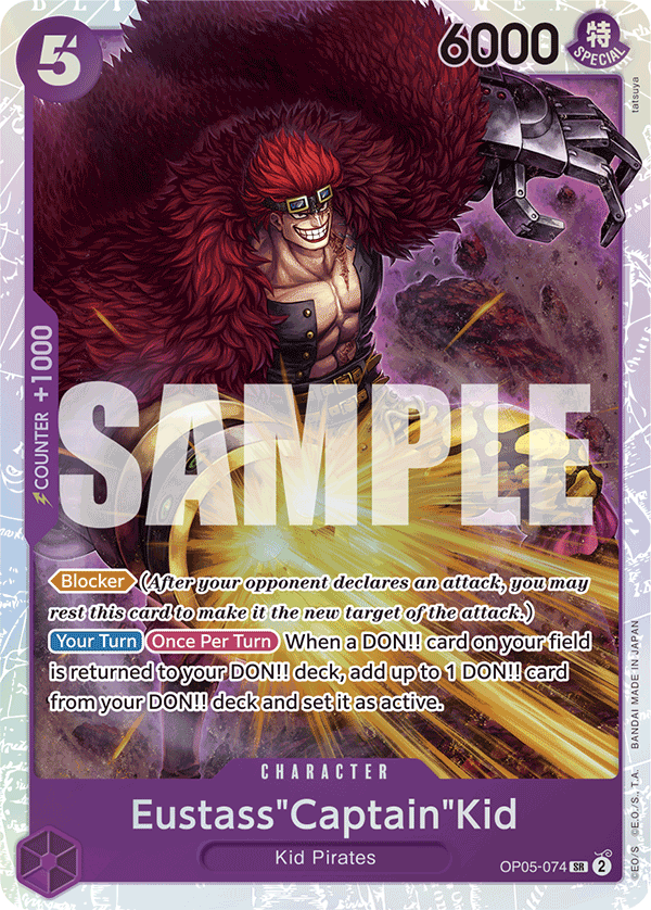 OP05-074, SR, Eustass"Captain"Kid (Reprint)