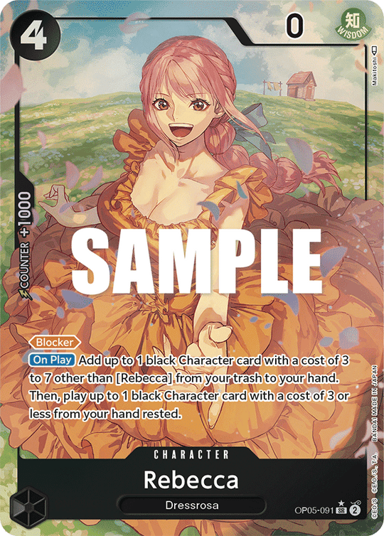 OP05-091, SR, Rebecca (Alternate Art)