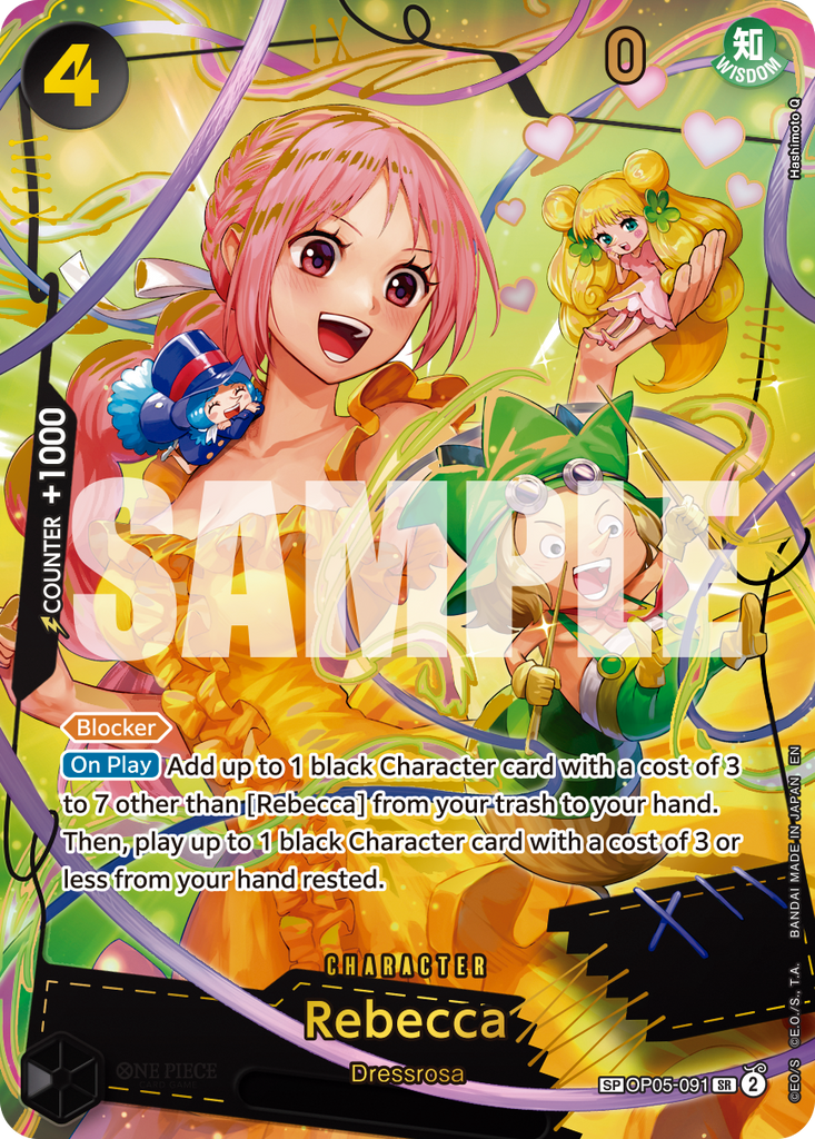 OP05-091, SR, Rebecca (PRB02 Special Rare)