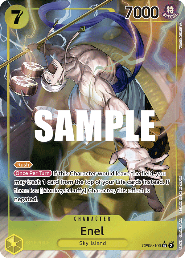 OP05-100, SR, Enel (Alternate Art)