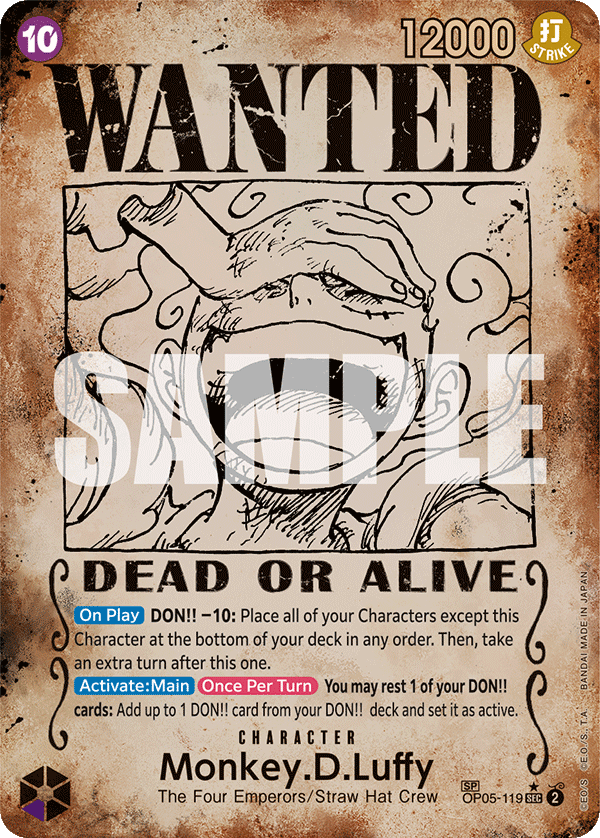 luffy rare card Monkey.D.Luffy OP-13: Carrying on his Will | One Piece This specific card features a stunning One Piece Trading Card Game