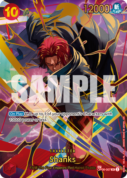 OP06-007, SR, Shanks (PRB02 Special Rare)