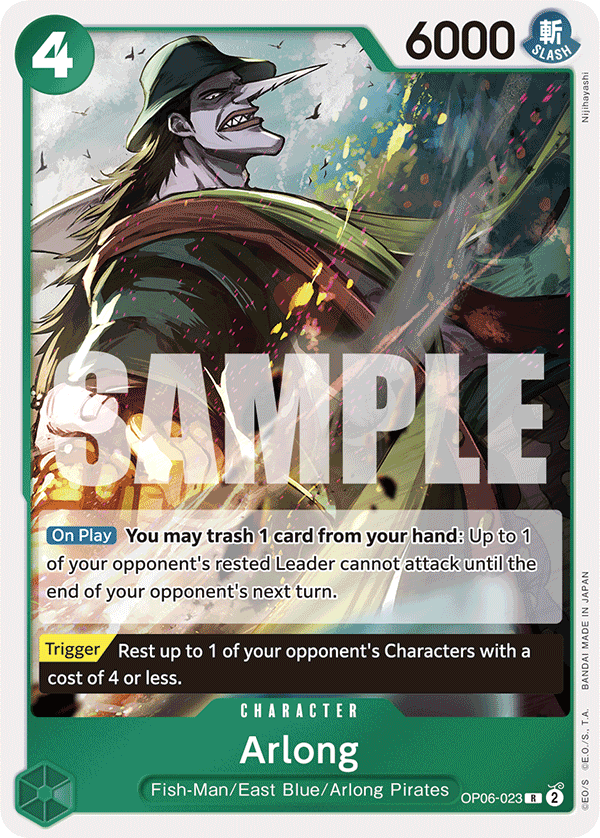 OP06-023, R, Arlong (Reprint)