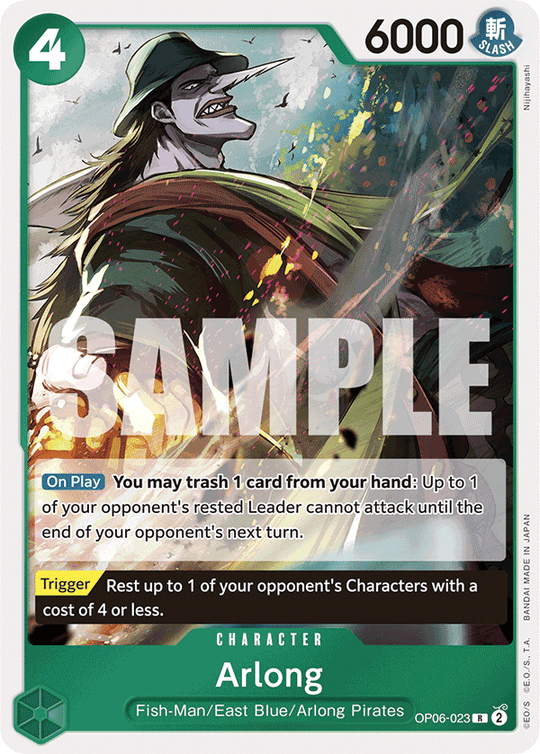 OP06-023, R, Arlong (Reprint)