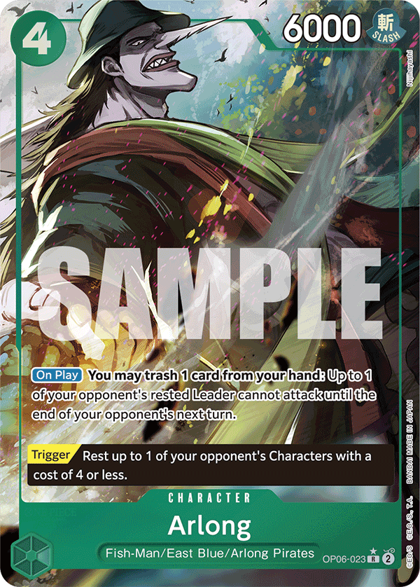 OP06-023, R, Arlong (Reprint) (Alternate Art)