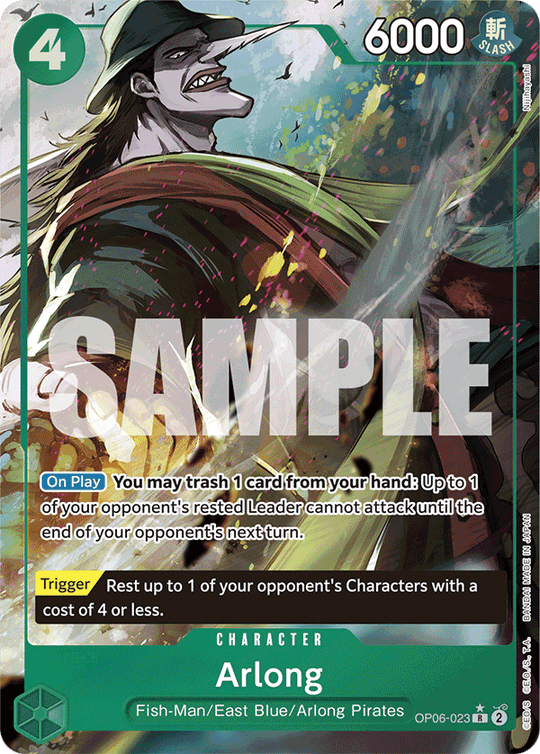 OP06-023, R, Arlong (Reprint) (Alternate Art)