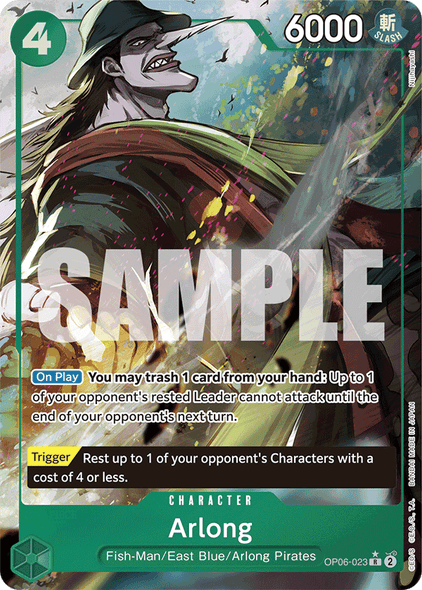 OP06-023, R, Arlong (Reprint) (Alternate Art)