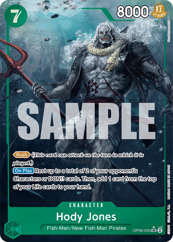 OP06-035, SR, Hody Jones (Alternate Art)