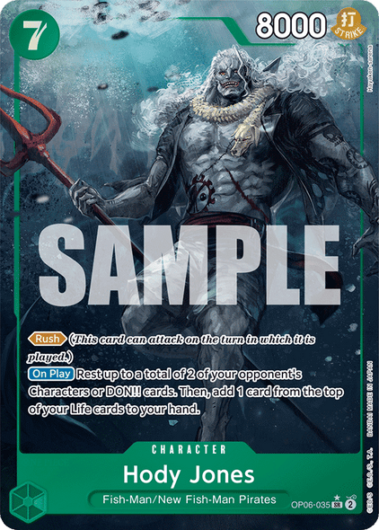 OP06-035, SR, Hody Jones (Alternate Art)