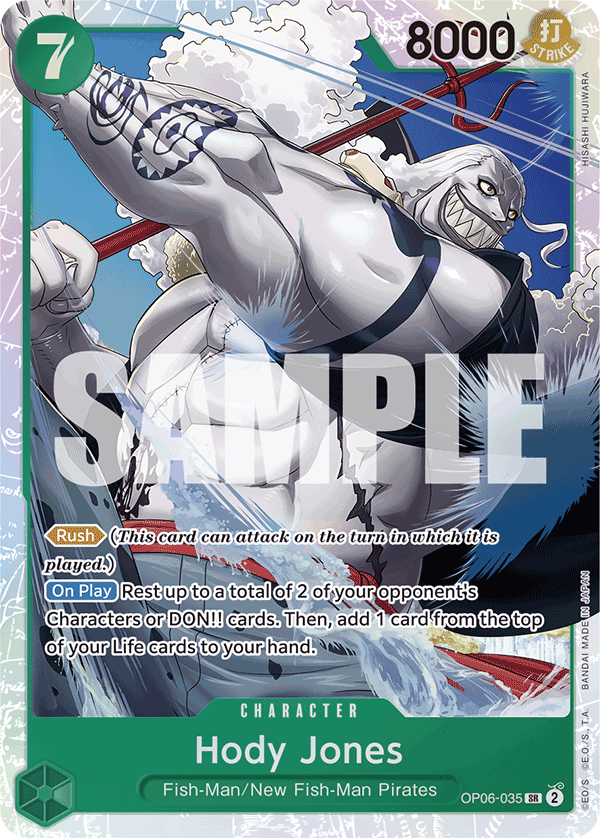 OP06-035, SR, Hody Jones (Reprint)