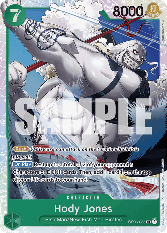 OP06-035, SR, Hody Jones (Reprint)