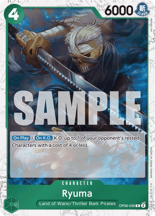 OP06-036, R, Ryuma (Reprint) (Foil)