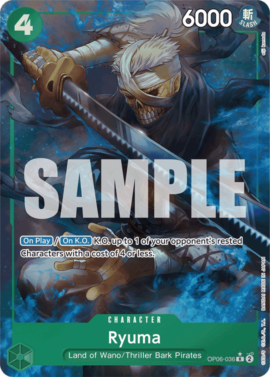 OP06-036, R, Ryuma (Reprint) (Alternate Art)