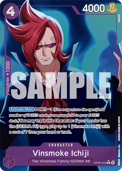OP06-060, C, Vinsmoke Ichiji (Reprint) (Alternate Art)