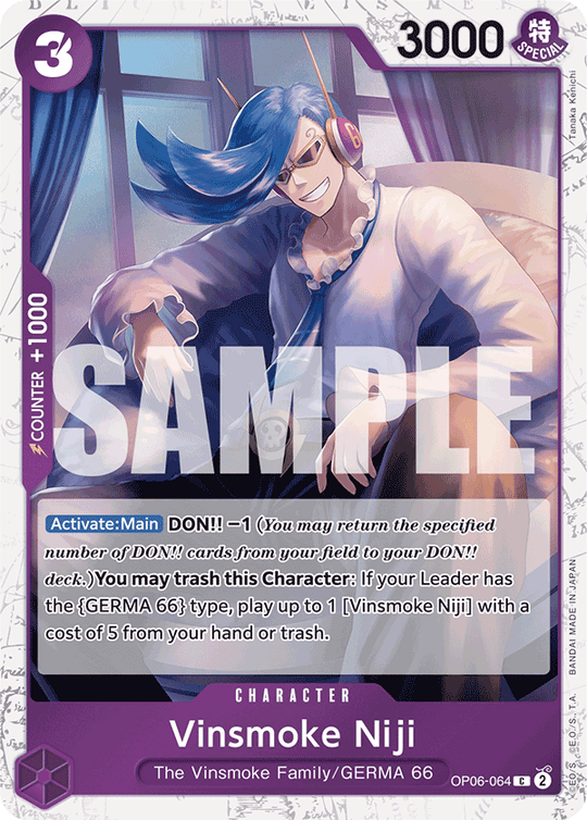 OP06-064, C, Vinsmoke Niji (Reprint) (Foil)