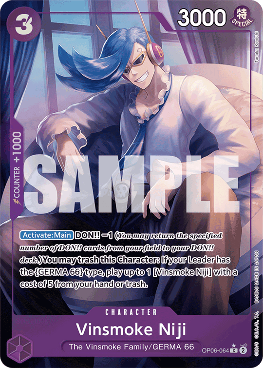 OP06-064, C, Vinsmoke Niji (Reprint) (Alternate Art)