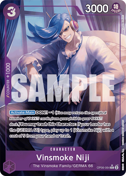 OP06-064, C, Vinsmoke Niji (Reprint) (Alternate Art)