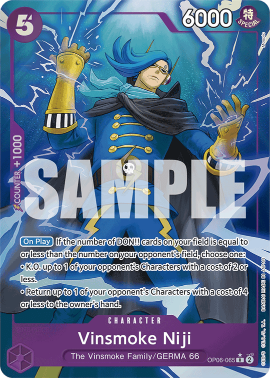 OP06-065, R, Vinsmoke Niji (Reprint) (Alternate Art)