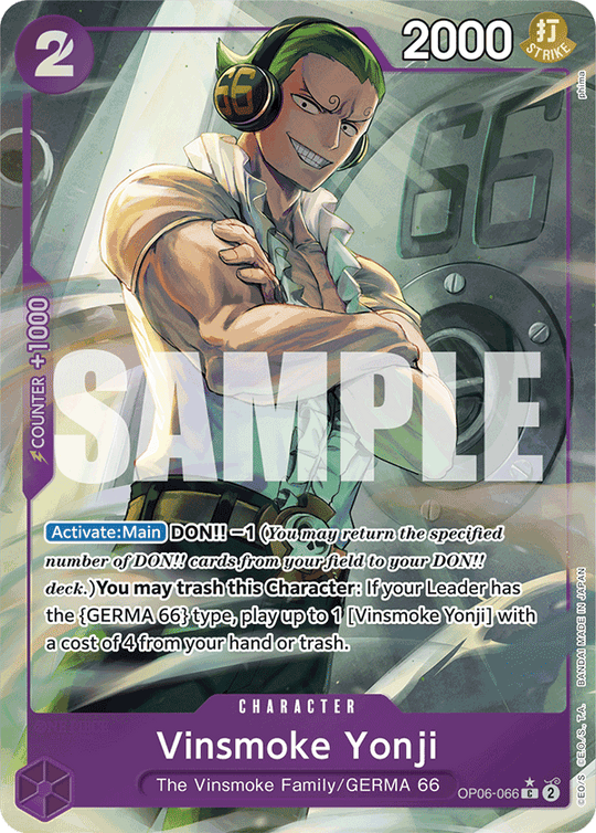 OP06-066, C, Vinsmoke Yonji (Reprint) (Alternate Art)