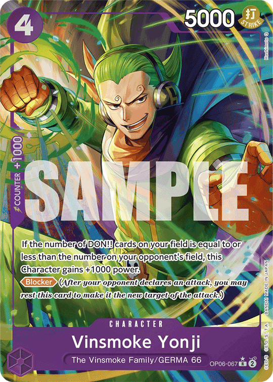 OP06-067, R, Vinsmoke Yonji (Reprint) (Alternate Art V2)