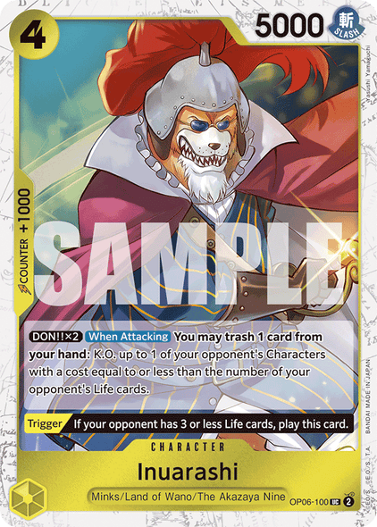 OP06-100, UC, Inuarashi (Reprint) (Foil)