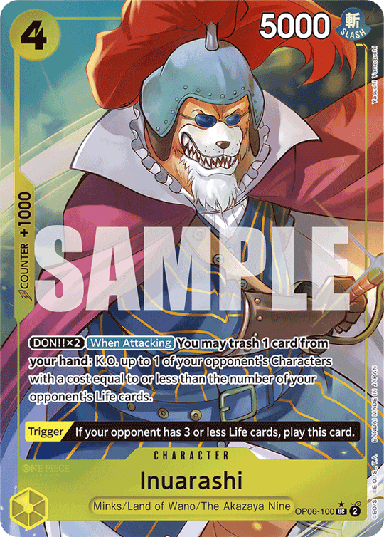 OP06-100, UC, Inuarashi (Reprint) (Alternate Art)