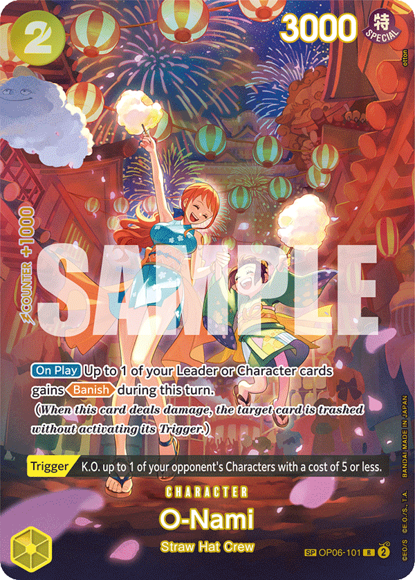 OP06-101, R, O-Nami (OP07 SP Alternate Art)