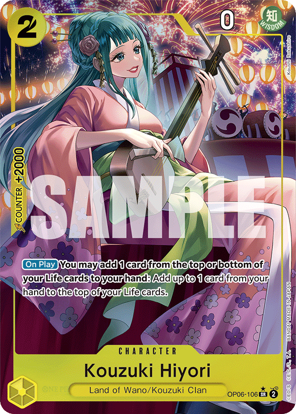 OP06-106, SR, Kouzuki Hiyori (Alternate Art)