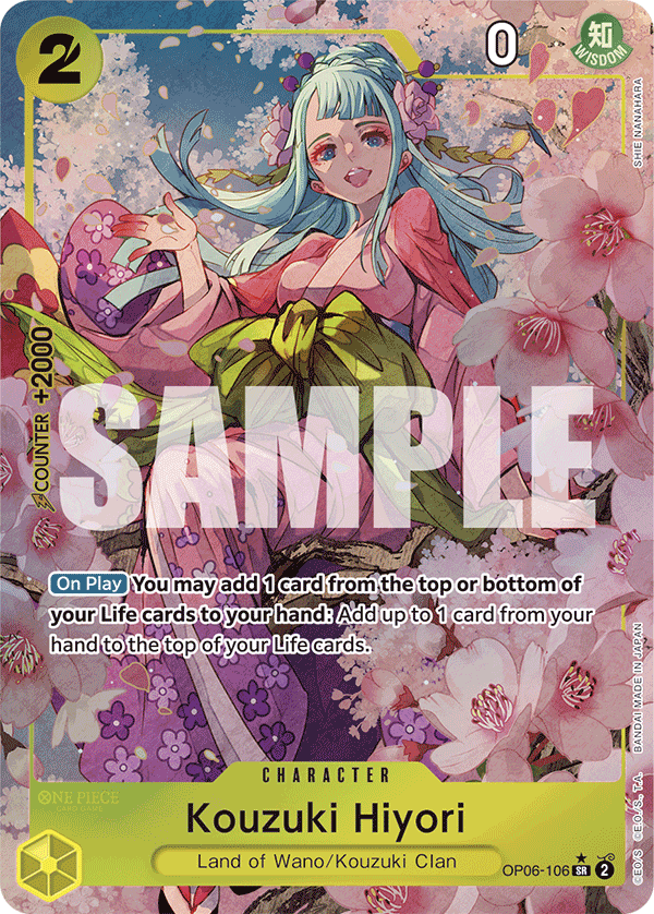 OP06-106, SR, Kouzuki Hiyori (Reprint) (Alternate Art)