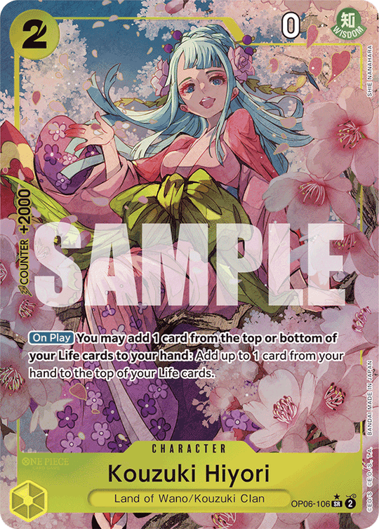 OP06-106, SR, Kouzuki Hiyori (Reprint) (Alternate Art)
