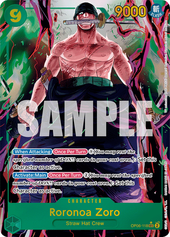 OP06-118, SEC, Roronoa Zoro (Alternate Art)