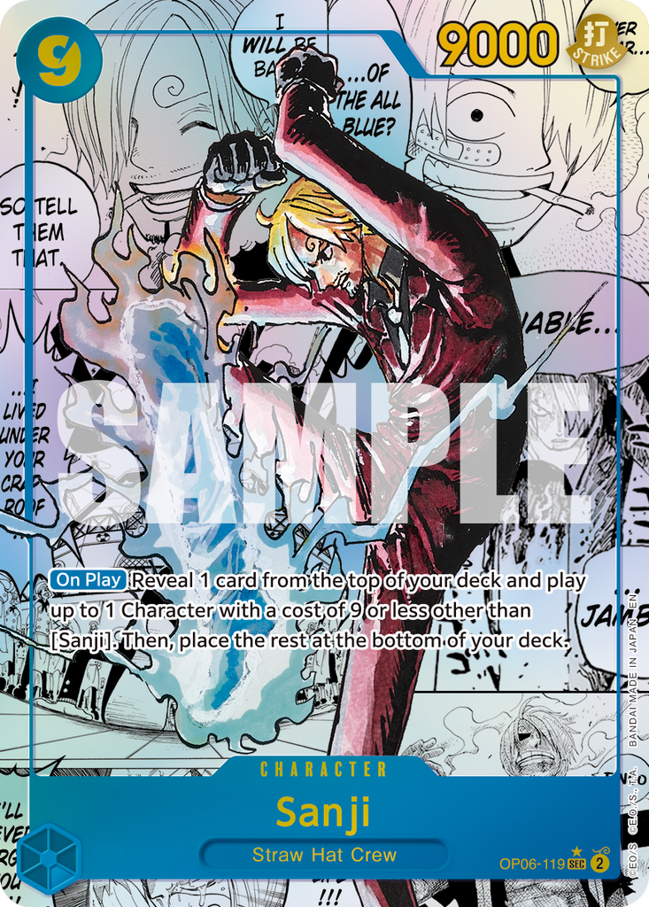 OP06-119, SEC, Sanji (PRB02 Manga Rare)
