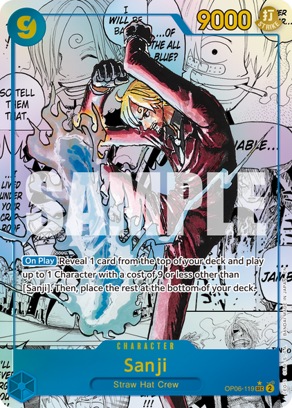 OP06-119, SEC, Sanji (PRB02 Manga Rare)