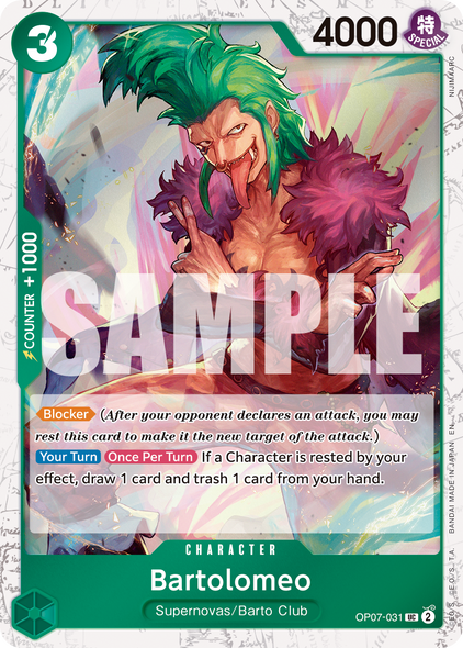 OP07-031, UC, Bartolomeo (PRB02 Foil)