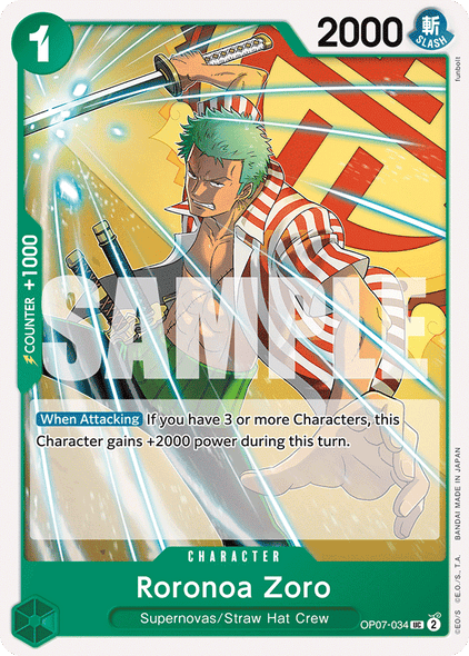 OP07-034, UC, Roronoa Zoro