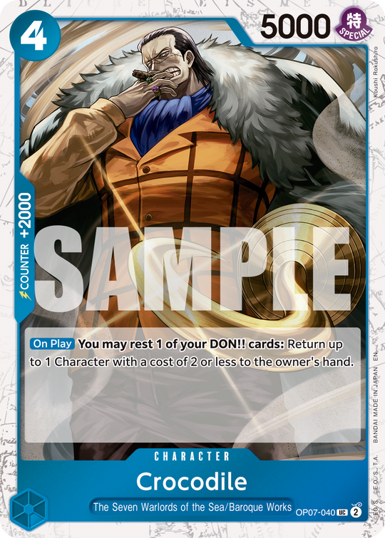 OP07-040, UC, Crocodile (PRB02 Foil)