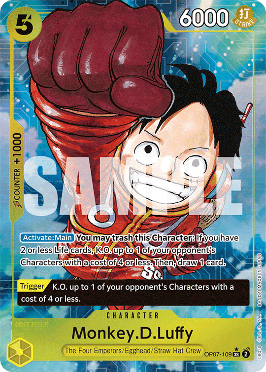 OP07-109, SR, Monkey.D.Luffy (Alternate Art)